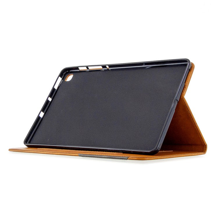 Geometric Pattern Stand Leather Smart Case for Samsung Galaxy Tab S6 Lite P610 / P615 / S6 Lite (2022) - Yellow