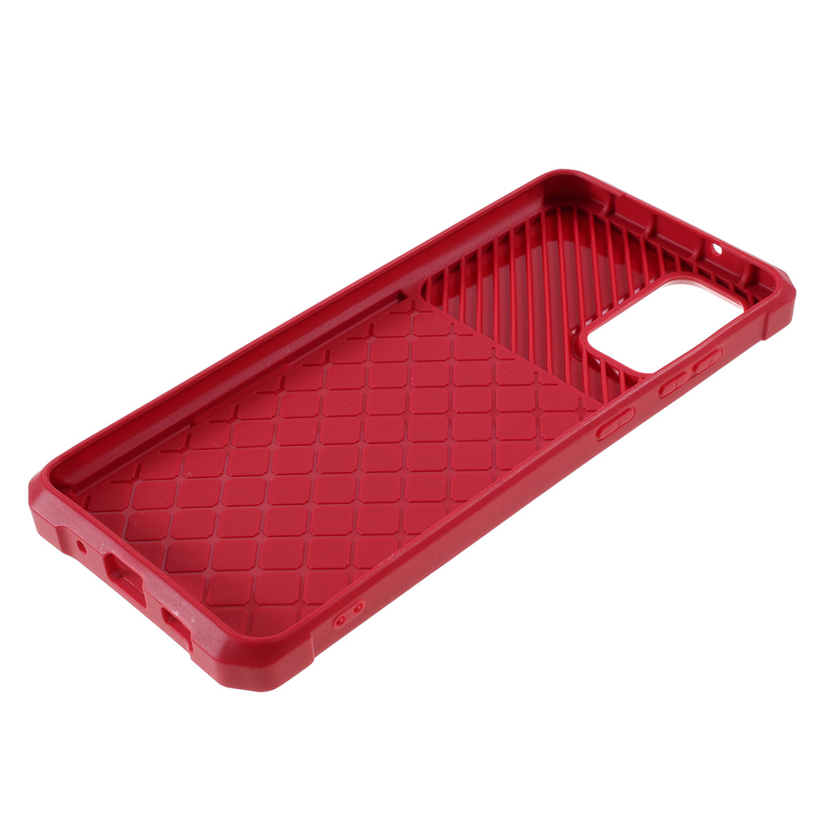 Phone Cover with Card Slot and Elastic Finger Ring Strap Protective shell for Samsung Galaxy S20 Plus/S20 Plus 5G - Red