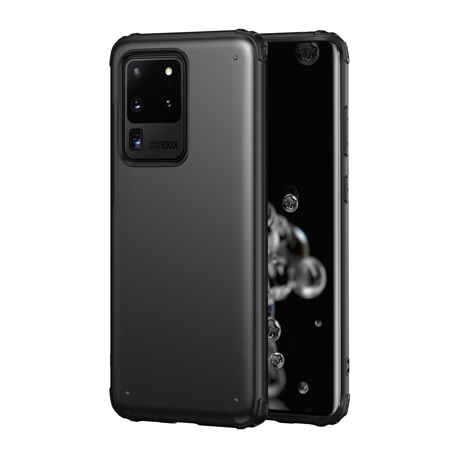 PC + TPU Unique Phone Case for Samsung Galaxy S20 Ultra - Black