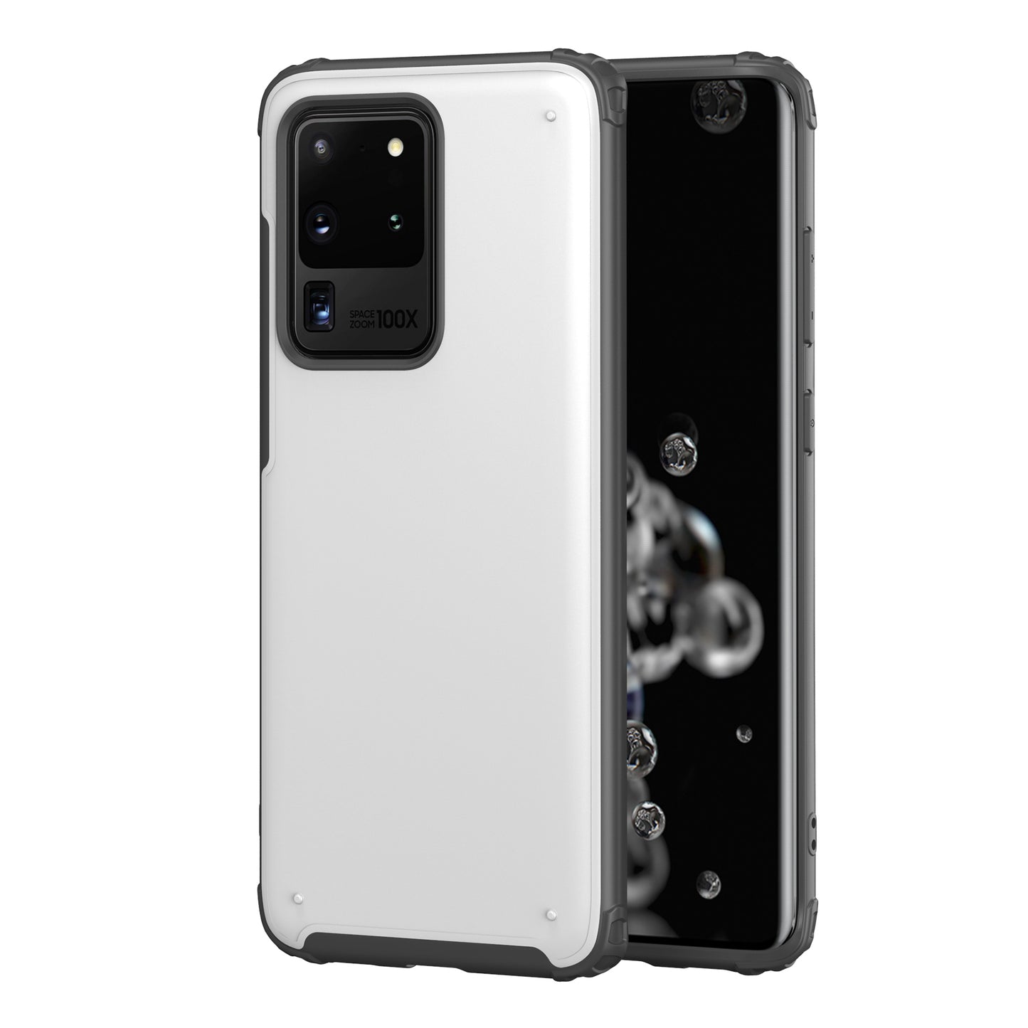 PC + TPU Unique Phone Case for Samsung Galaxy S20 Ultra - White