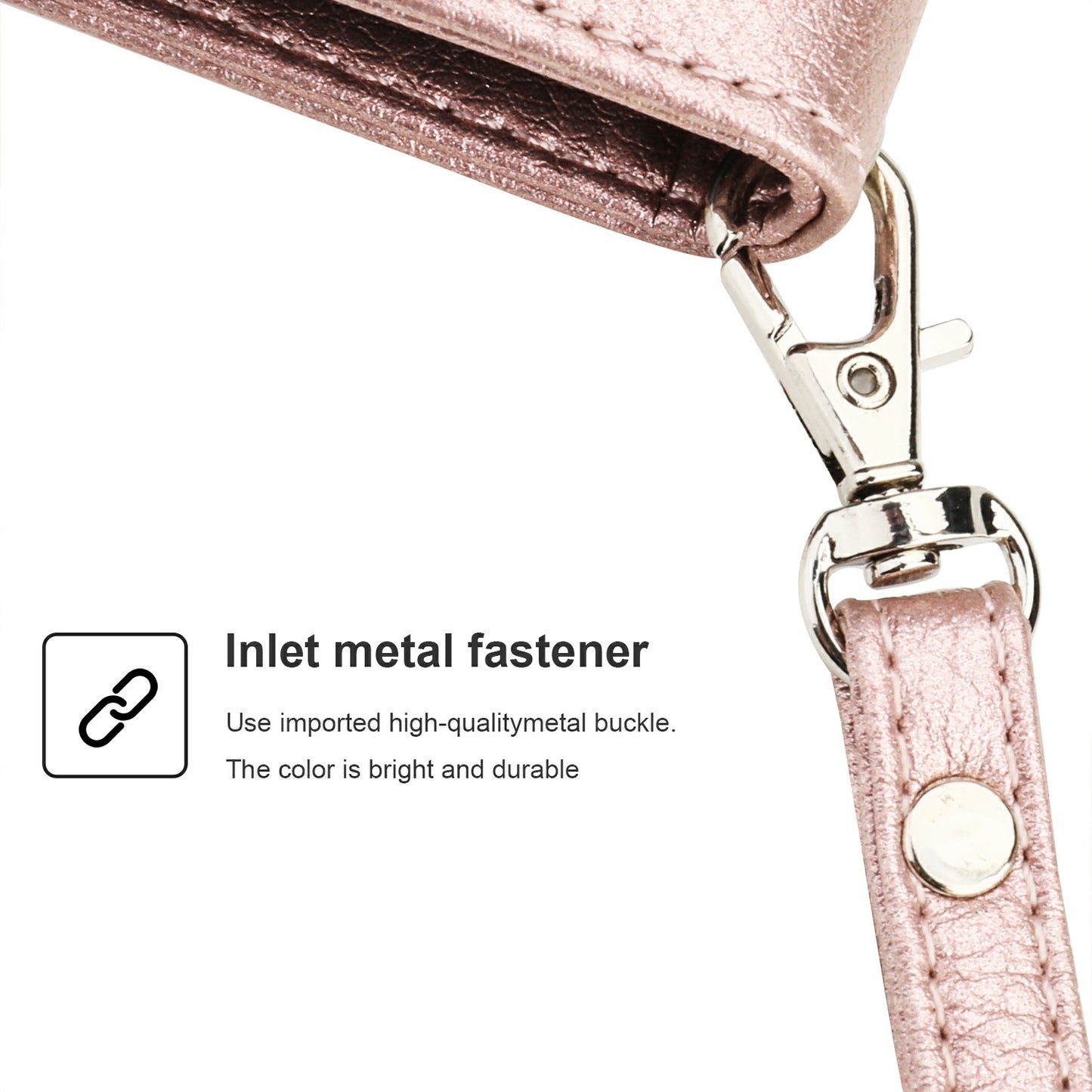 Microfiber Leather Phone Case Zipper Pocket Wallet for Samsung Galaxy S20 Ultra - Rose Gold