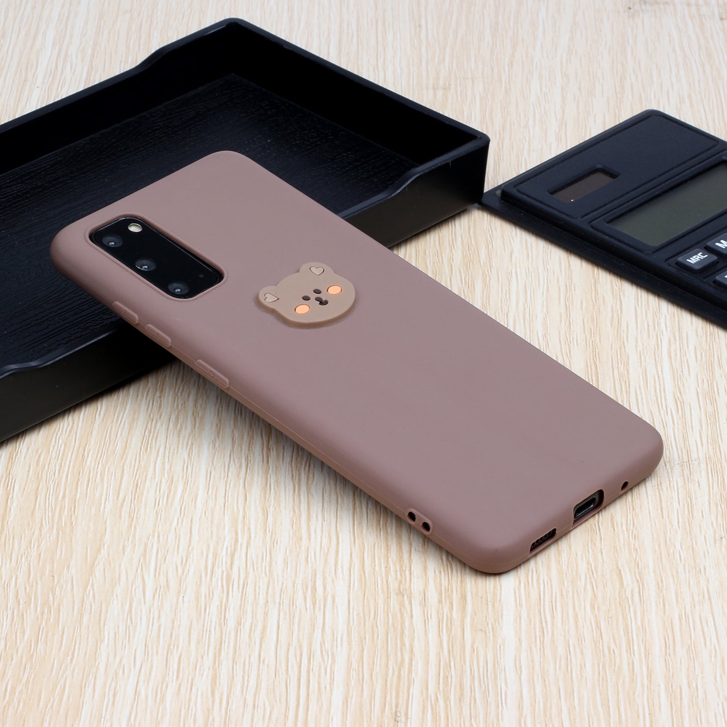 Animal Logo Decor TPU Phone Case Cover for Samsung Galaxy S20 4G/S20 5G - Bear