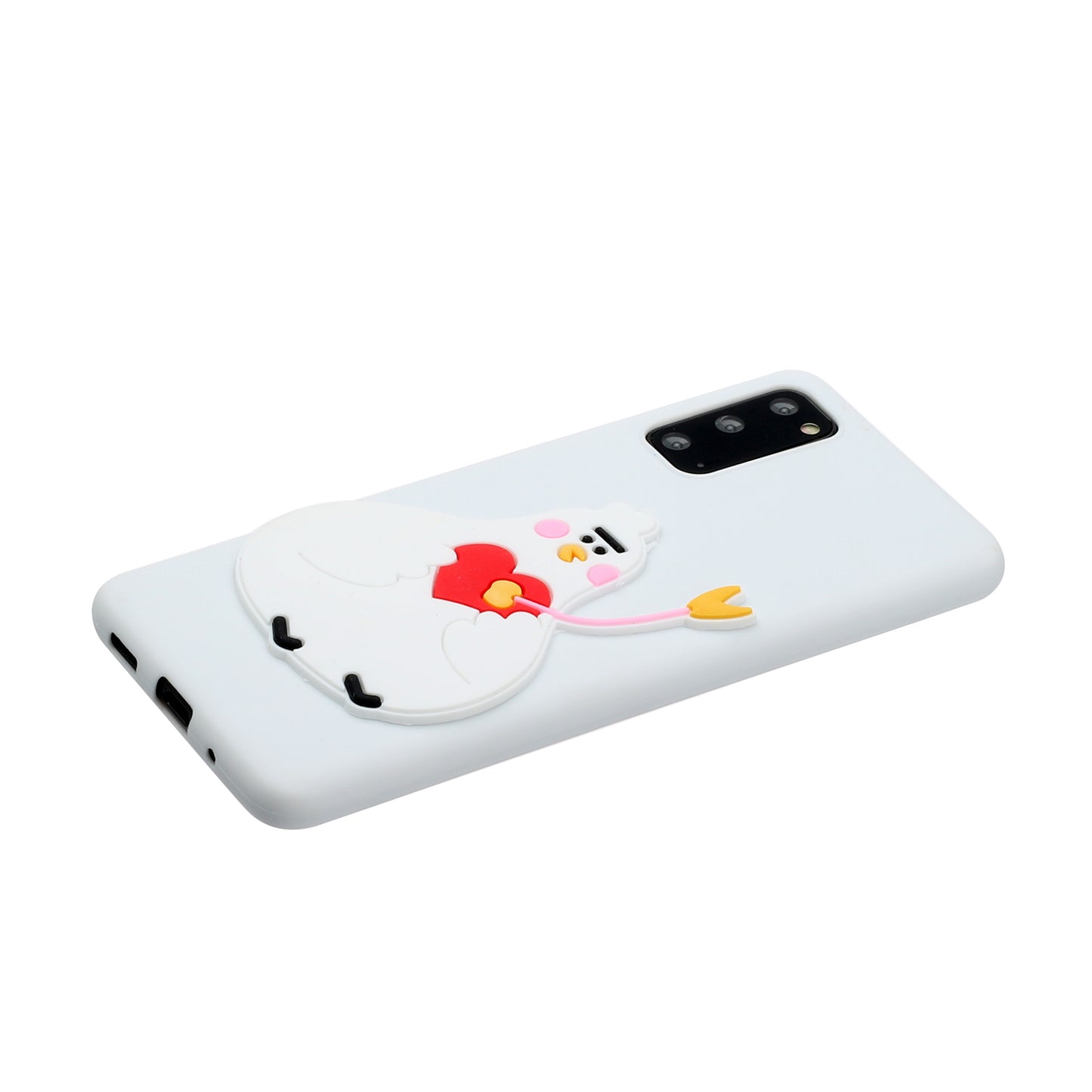 Animal Logo Decor TPU Phone Case Cover for Samsung Galaxy S20 4G/S20 5G - Chick