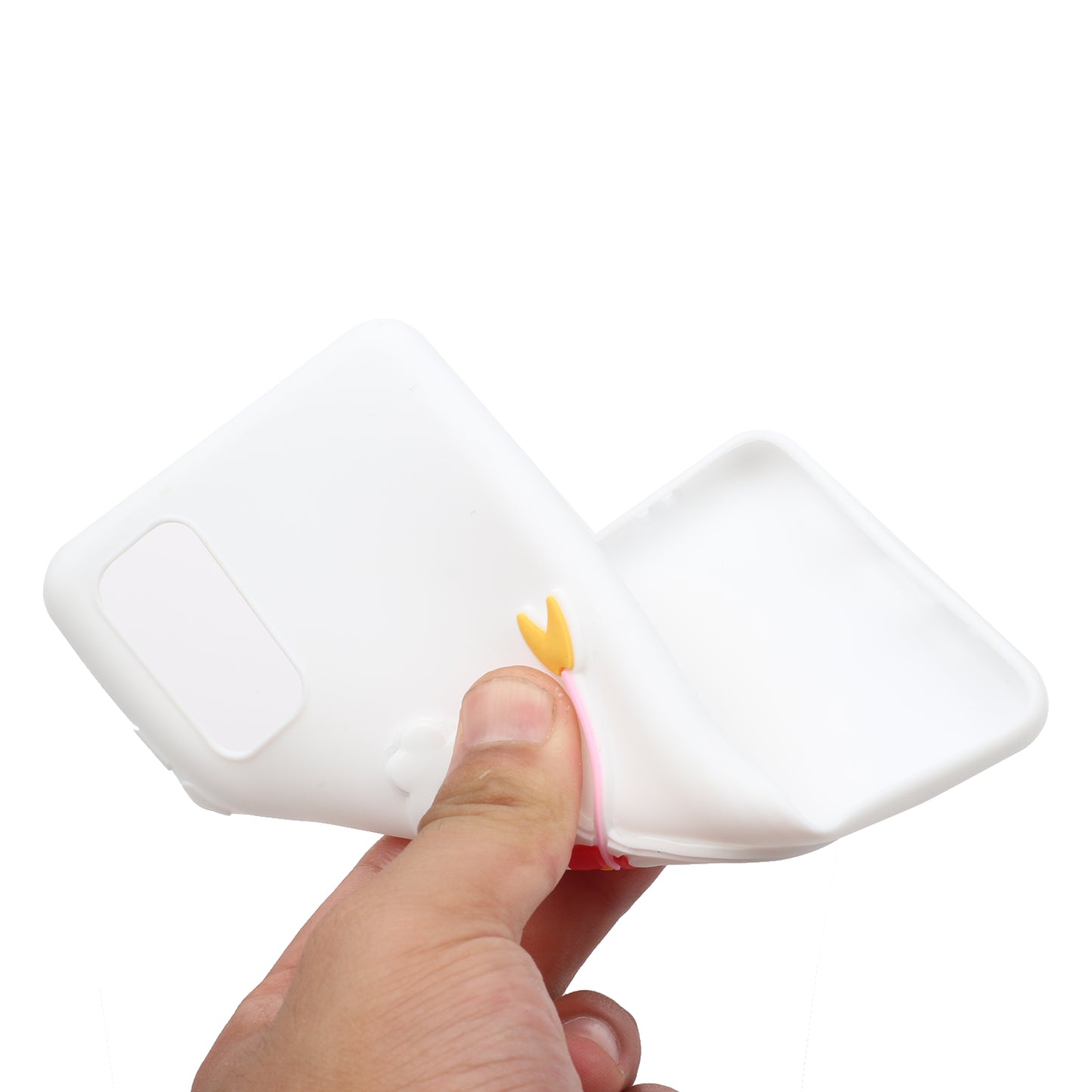 Animal Logo Decor TPU Phone Case Cover for Samsung Galaxy S20 4G/S20 5G - Chick