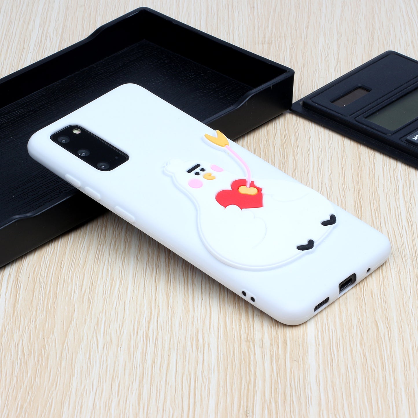 Animal Logo Decor TPU Phone Case Cover for Samsung Galaxy S20 4G/S20 5G - Chick