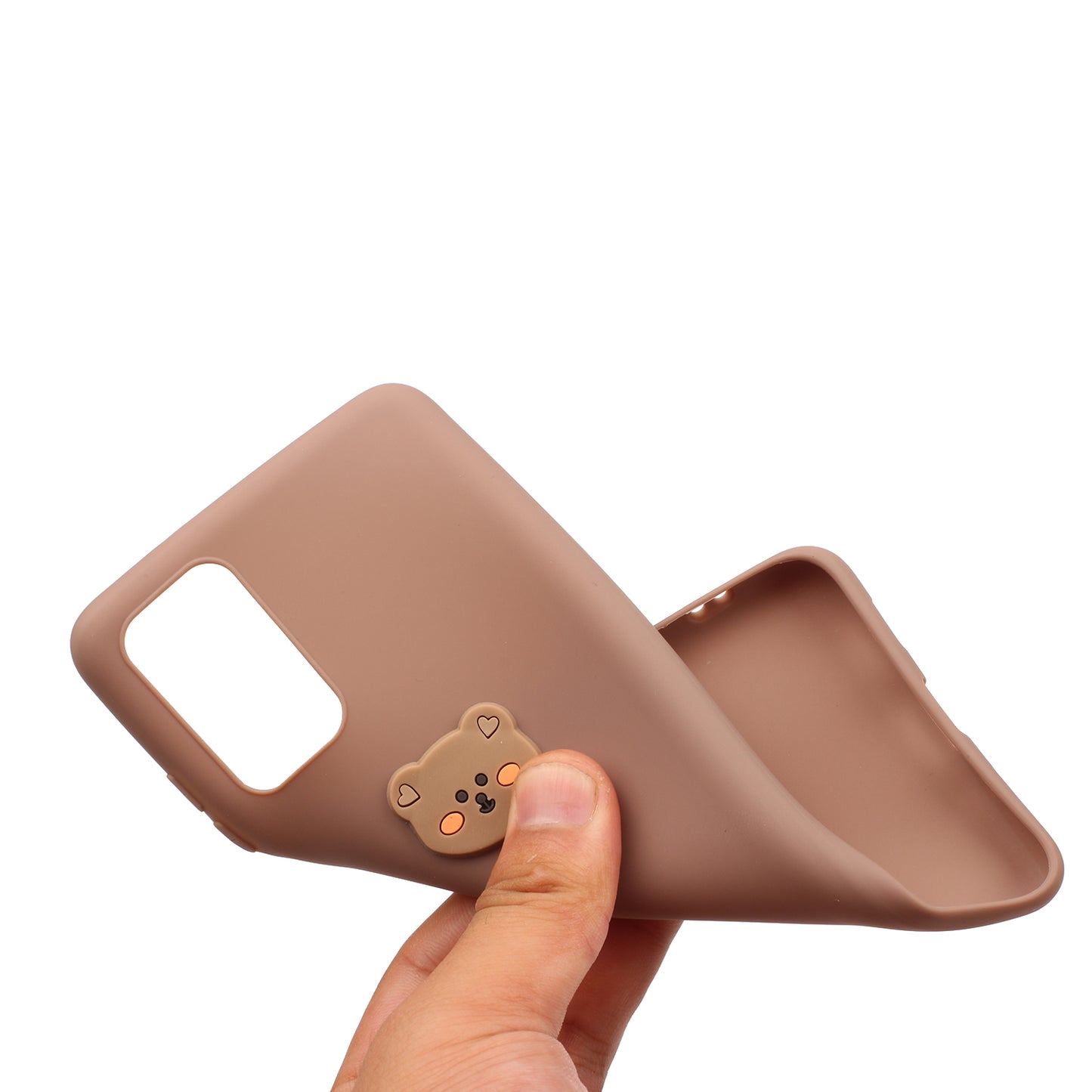 Animal Logo Decor TPU Phone Case Cover for Samsung Galaxy S20 Plus / S20 Plus 5G - Bear