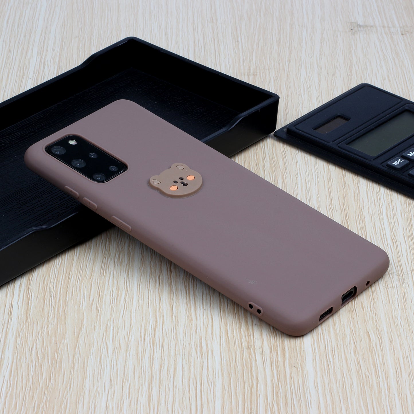 Animal Logo Decor TPU Phone Case Cover for Samsung Galaxy S20 Plus / S20 Plus 5G - Bear