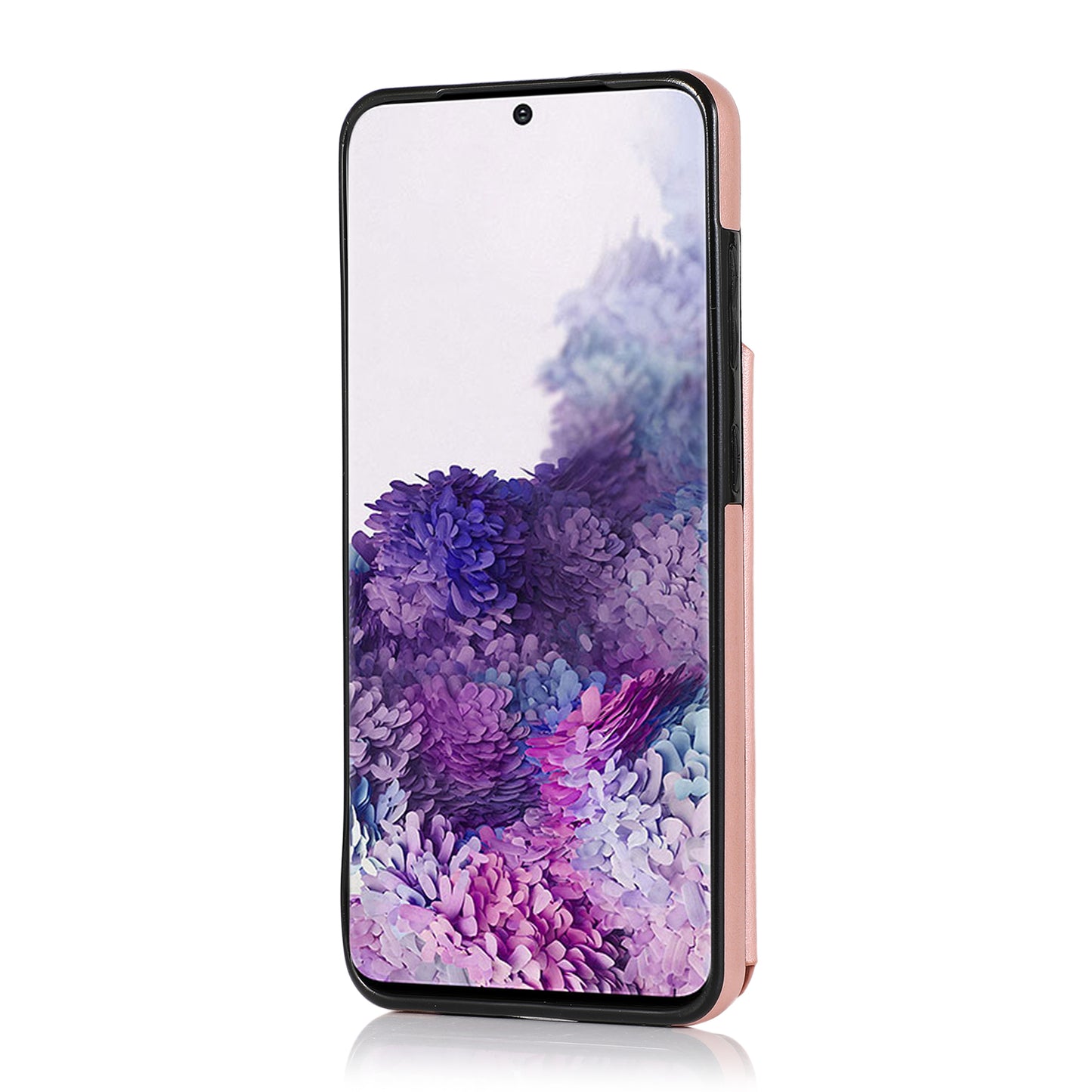 Imprint Mandala Flower PU Leather + TPU Phone Casing for Samsung Galaxy S20 4G/S20 5G - Rose Gold
