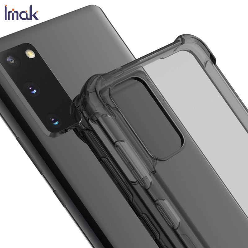 IMAK Silky Anti-drop TPU Phone Case + Screen Protector Film for Samsung Galaxy S20 4G/S20 5G - Grey