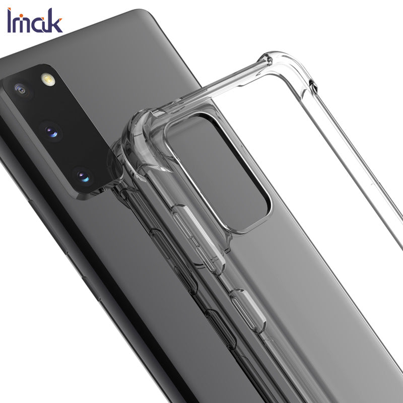 IMAK Silky Anti-drop TPU Phone Case + Screen Protector Film for Samsung Galaxy S20 4G/S20 5G - Transparent