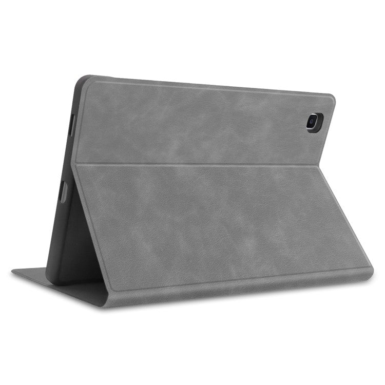 For Samsung Galaxy Tab S6 Lite (2024) / (2022) / (2020) Textured PU Leather Stand Smart Tablet Case with Pen Slot - Grey