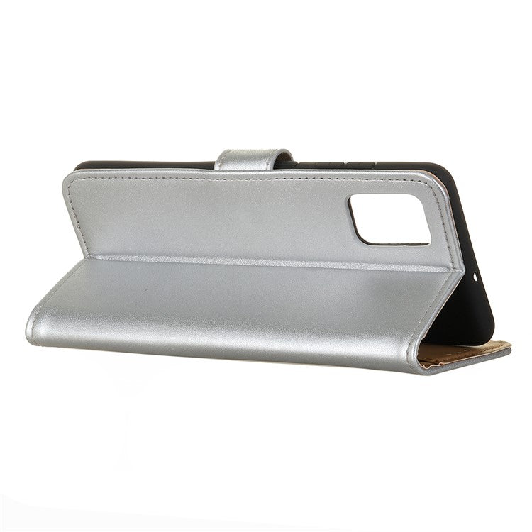 Wallet Stand Flip Leather Phone Case for Samsung Galaxy Note20 Ultra/Note20 Ultra 5G - Silver