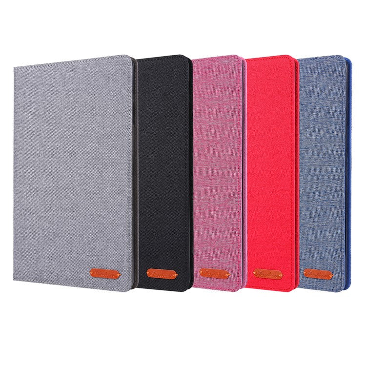 Cloth Texture Card Slots Stand Leather Cover for Samsung Galaxy Tab A 10.1 (2019) T510/T515 - Blue