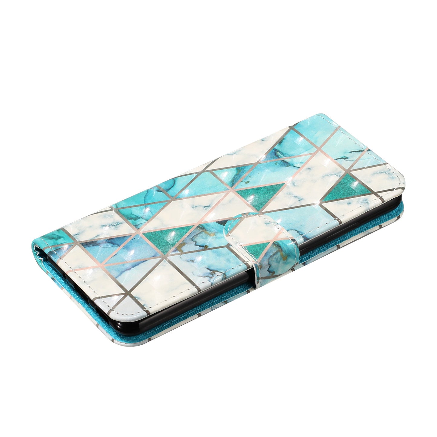 Light Spot Decor Patterned Embossed Leather Wallet Phone Case for Samsung Galaxy S20 4G/S20 5G - Ceramic Tile