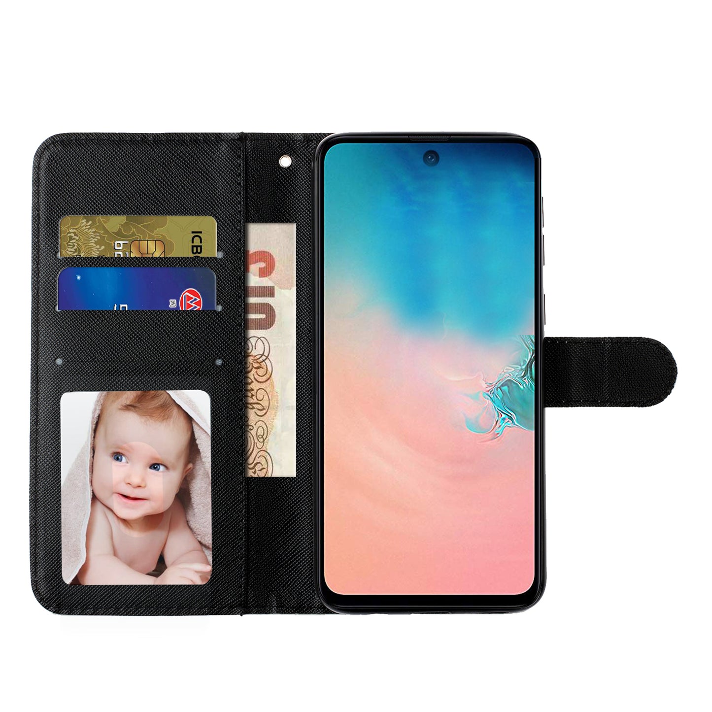 Light Spot Decor Pattern Embossed Leather Case Wallet for Samsung Galaxy S20 Ultra - Cat