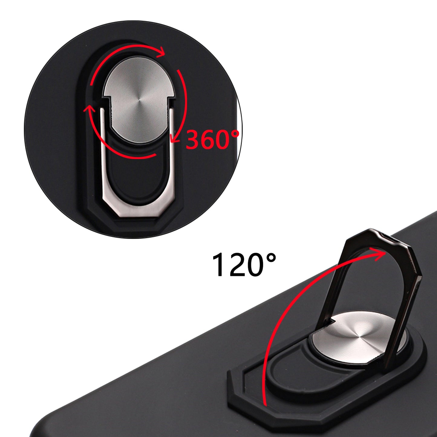 Kickstand Soft Phone Cover Case for Samsung Galaxy S20 Ultra - Black