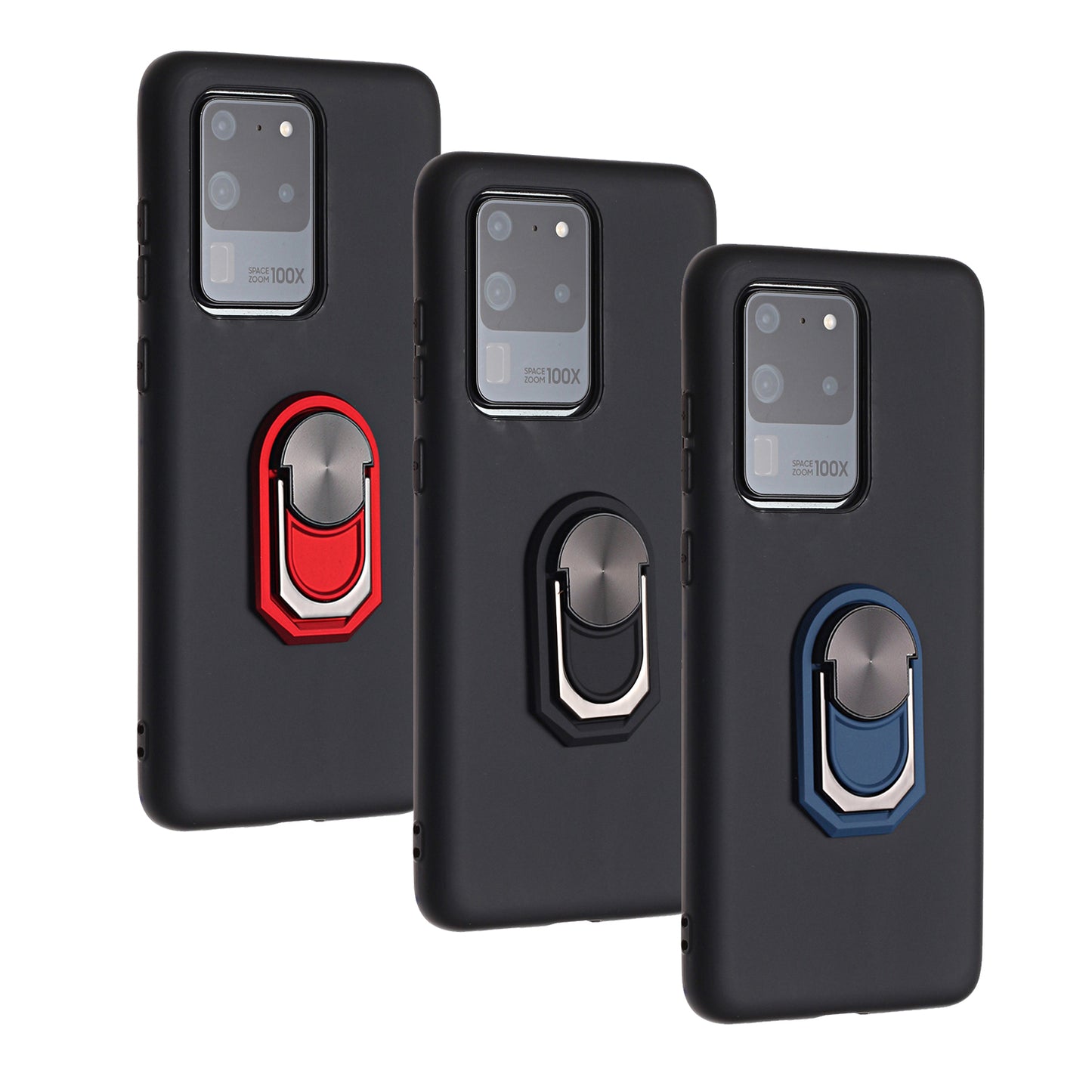 Kickstand Soft Phone Cover Case for Samsung Galaxy S20 Ultra - Black
