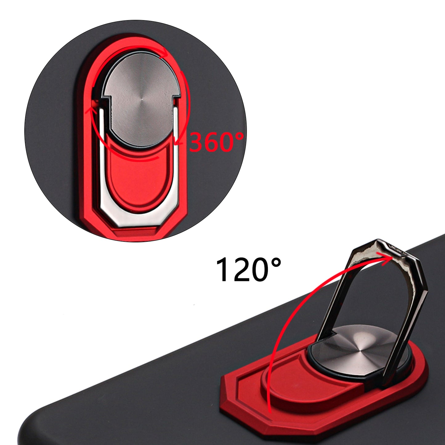 Kickstand Soft Silicone Phone Cover for Samsung Galaxy S20 4G/S20 5G - Black/Red