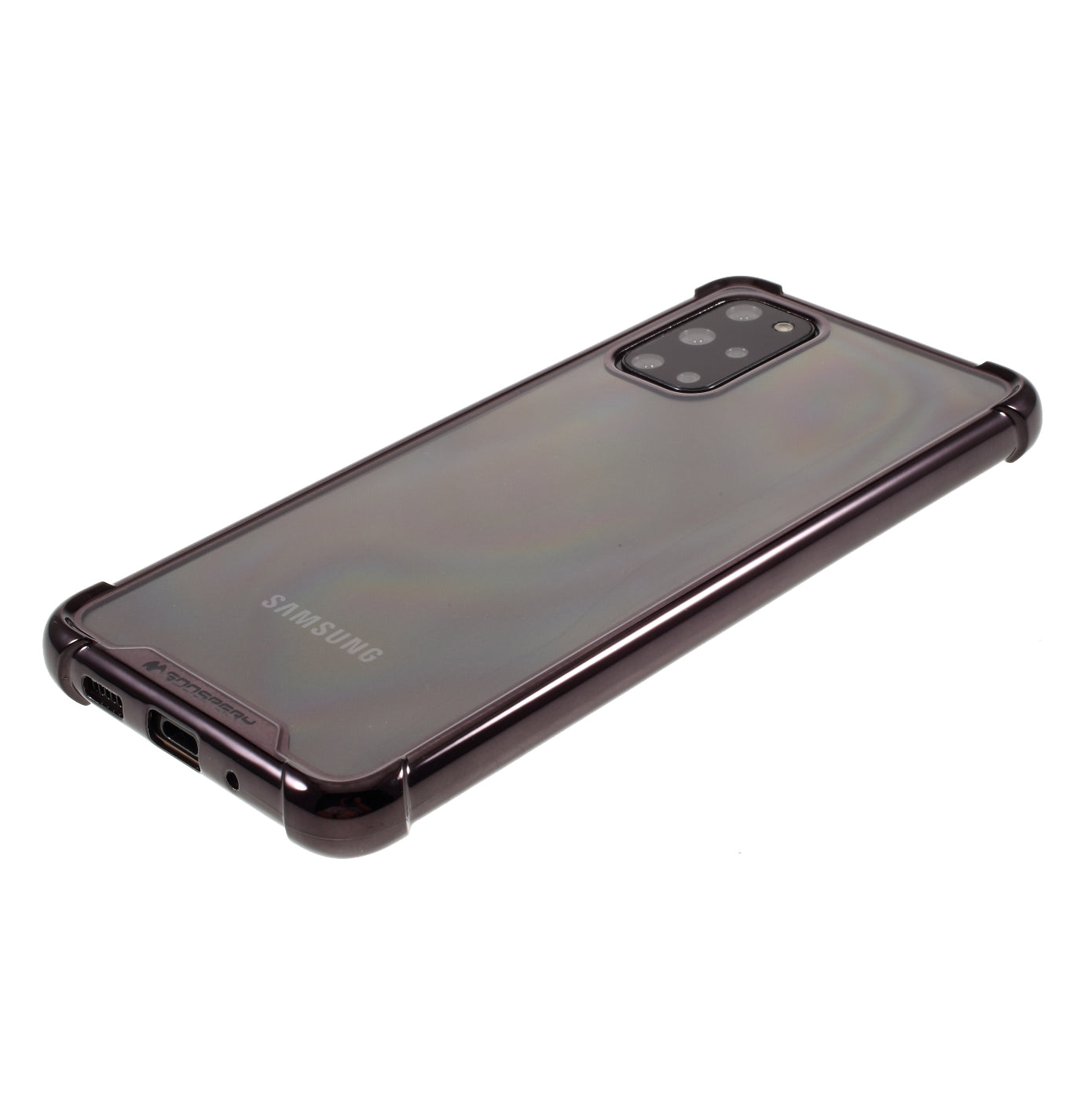 MERCURY GOOSPERY Mobile Phone Case Electroplating TPU Shell for Samsung Galaxy S20 Plus/S20 Plus 5G - Black