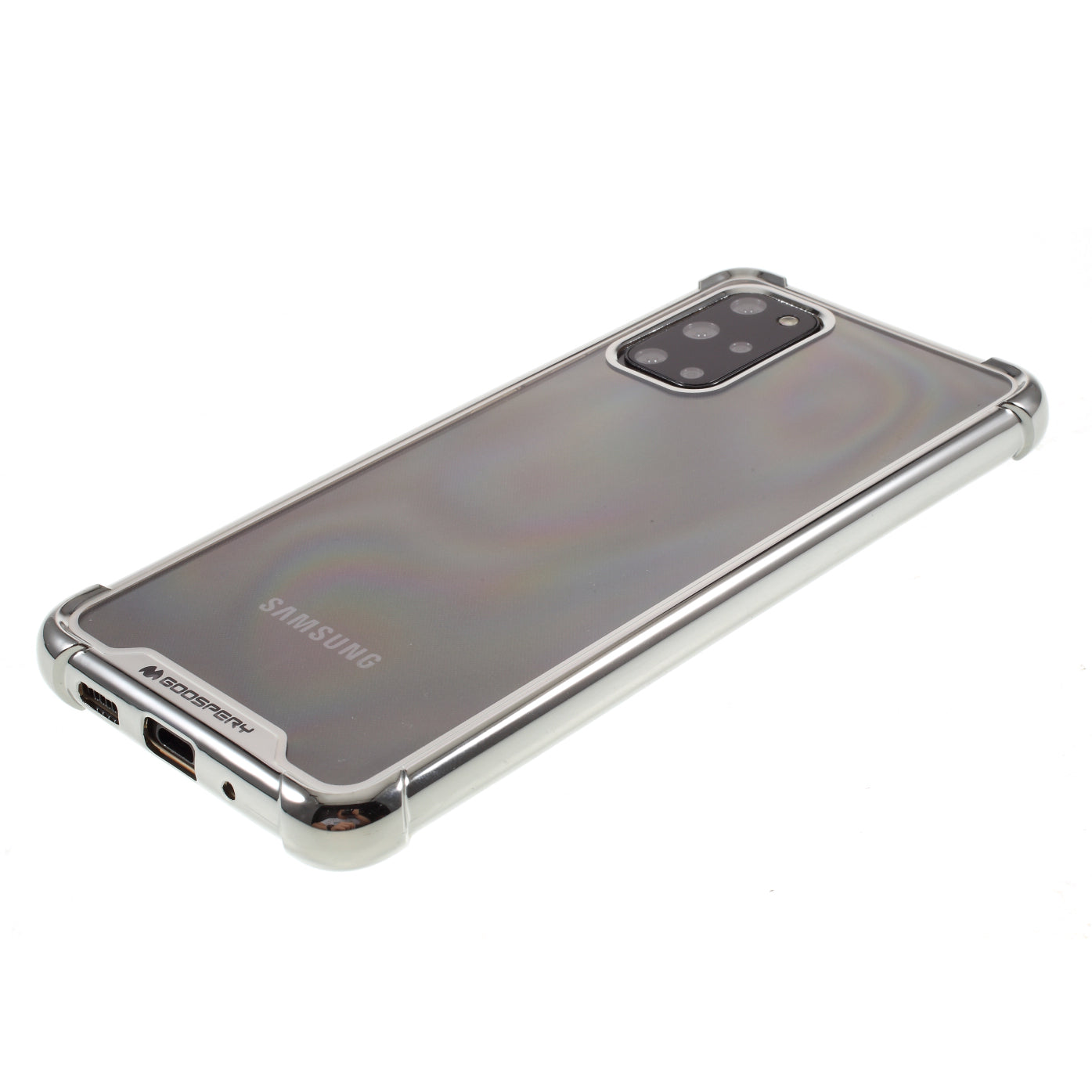 MERCURY GOOSPERY Mobile Phone Case Electroplating TPU Shell for Samsung Galaxy S20 Plus/S20 Plus 5G - Silver