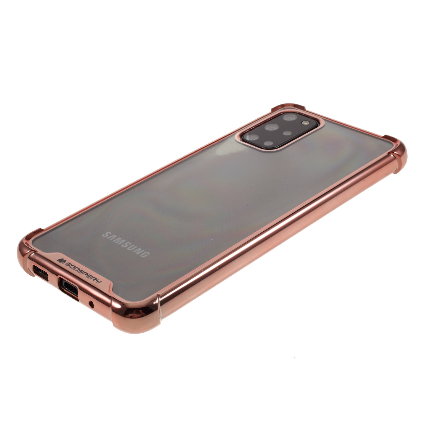 MERCURY GOOSPERY Mobile Phone Case Electroplating TPU Shell for Samsung Galaxy S20 Plus/S20 Plus 5G - Rose Gold