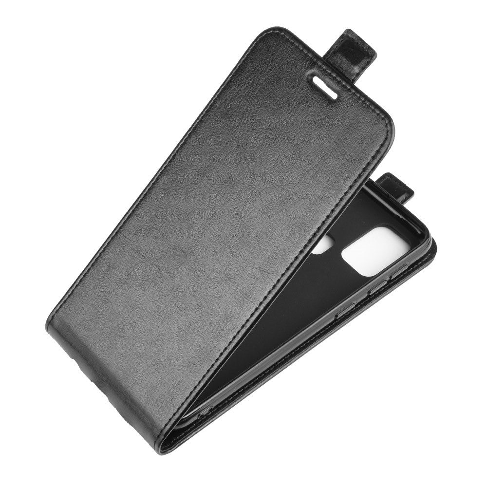 Crazy Horse Vertical Flip Leather Mobile Phone Casing for Samsung Galaxy M31 - Black