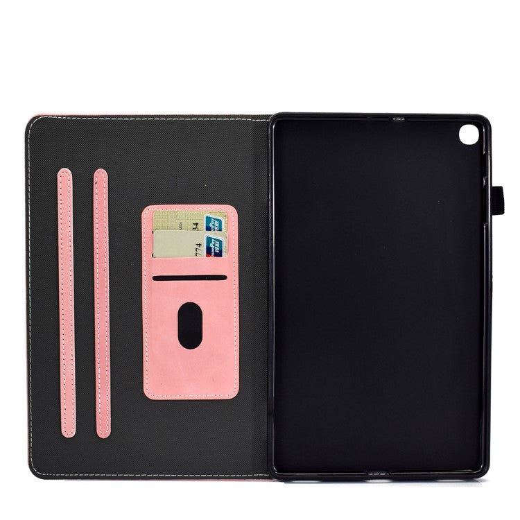 Stand Leather Card Holder Case for Samsung Galaxy Tab S6 Lite (2020) P615 P610 / (2022) / (2024) - Pink