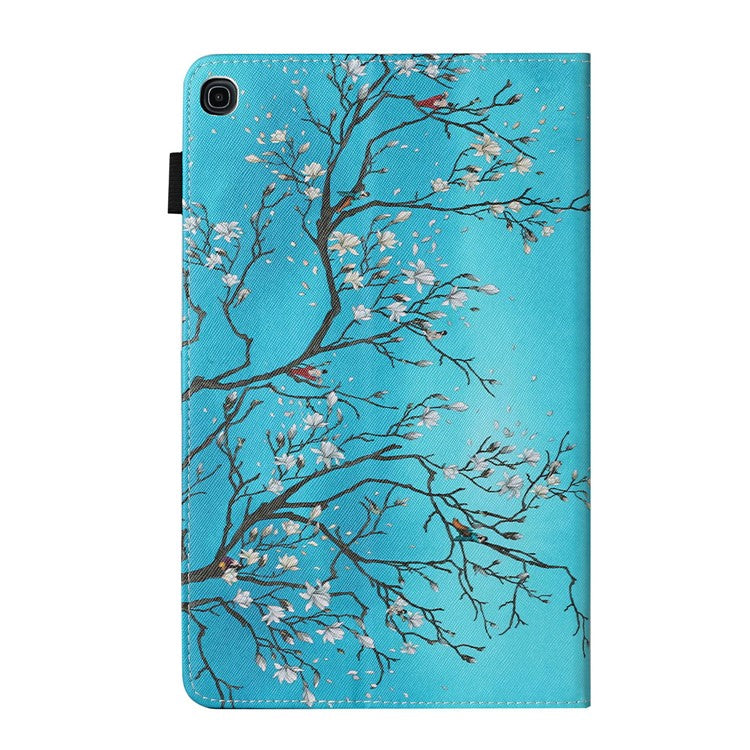 Pattern Printing Leather Card Holder Stand Tablet Protection Cover for Samsung Galaxy Tab A 10.1 (2019) T510/T515 - Flower Branch