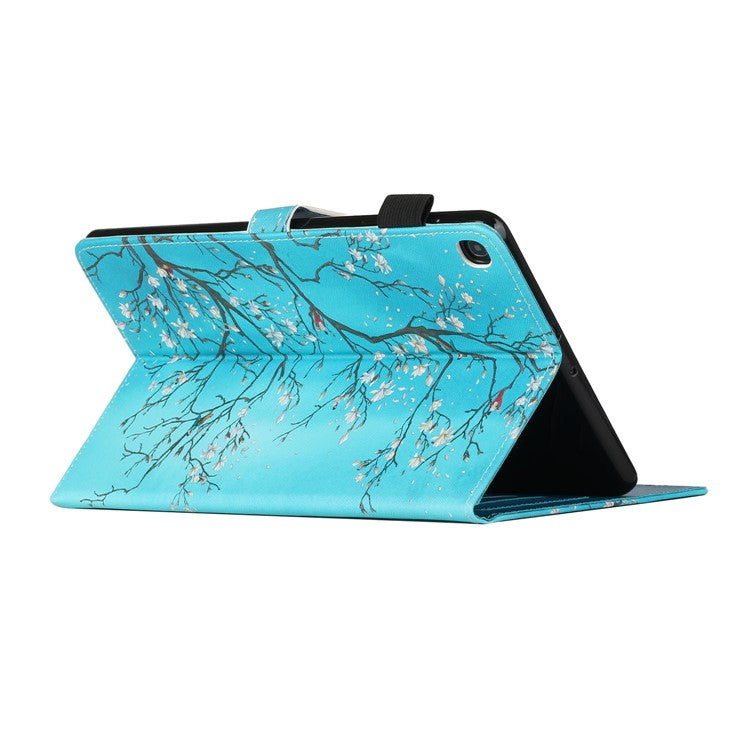 Pattern Printing Leather Card Holder Stand Tablet Protection Cover for Samsung Galaxy Tab A 10.1 (2019) T510/T515 - Flower Branch