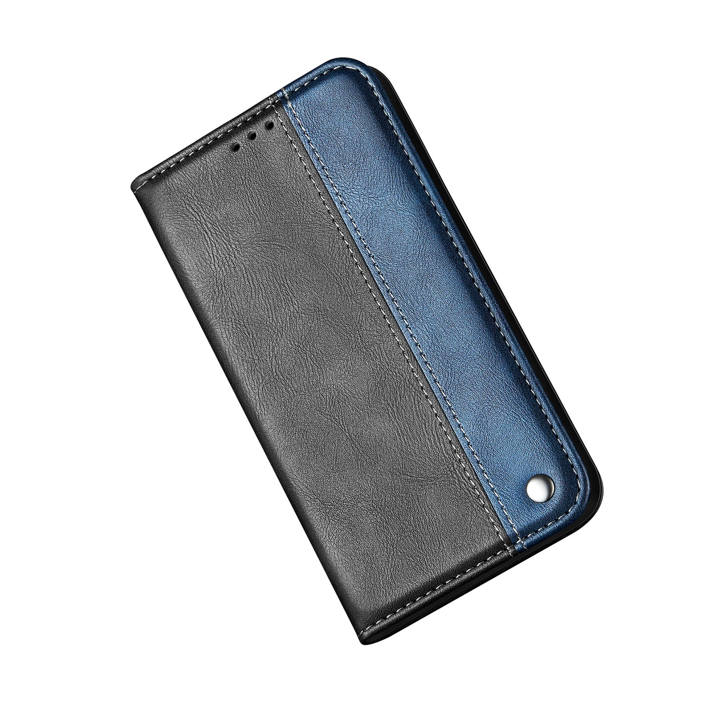 Auto-absorbed Business Splice Style Leather Stand Case with Card Slot Cover for Samsung Galaxy S20 4G/S20 5G - Blue
