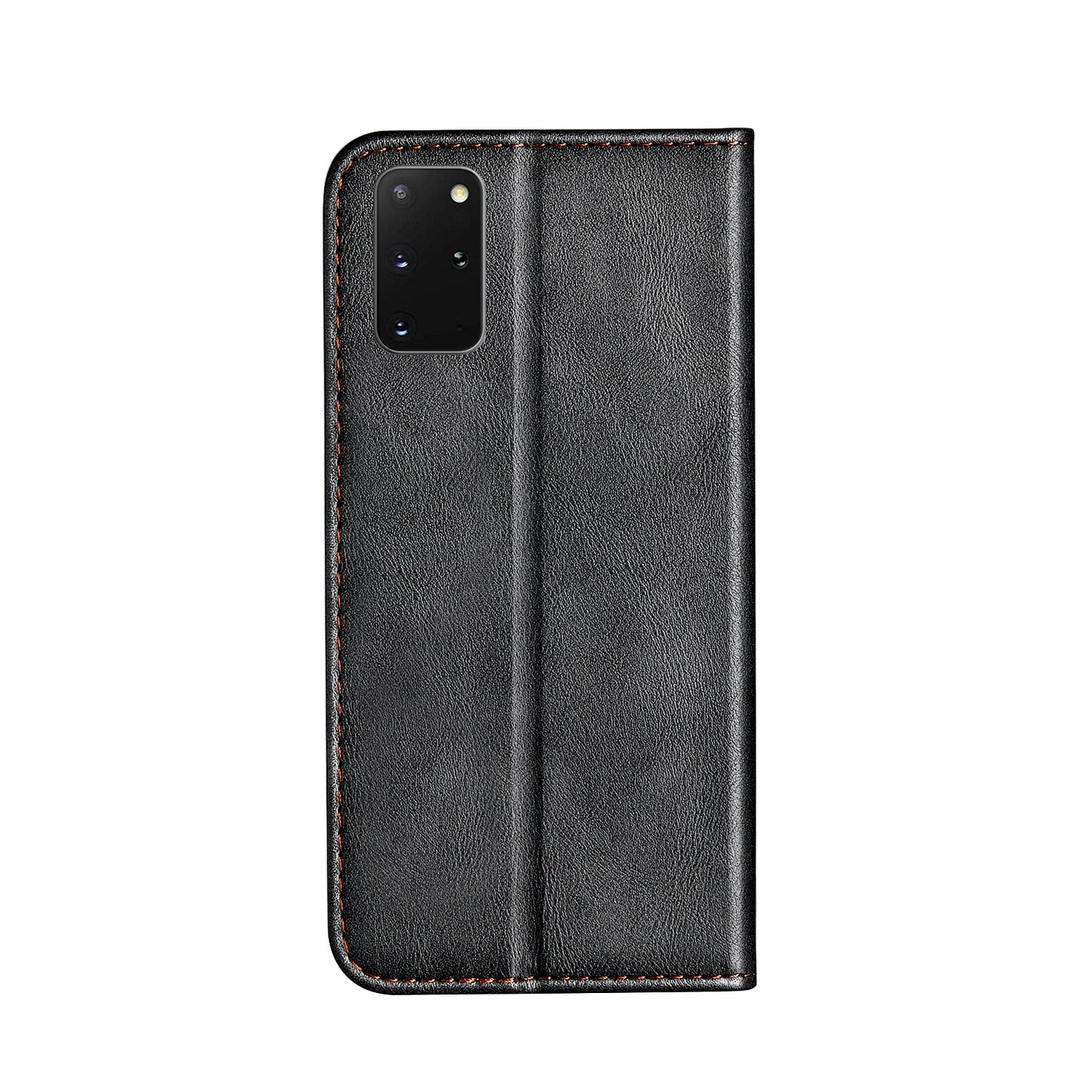 Auto-absorbed Business Splice Leather Stand Case with Card Slot Cover for Samsung Galaxy S20 Plus/S20 Plus 5G - Grey