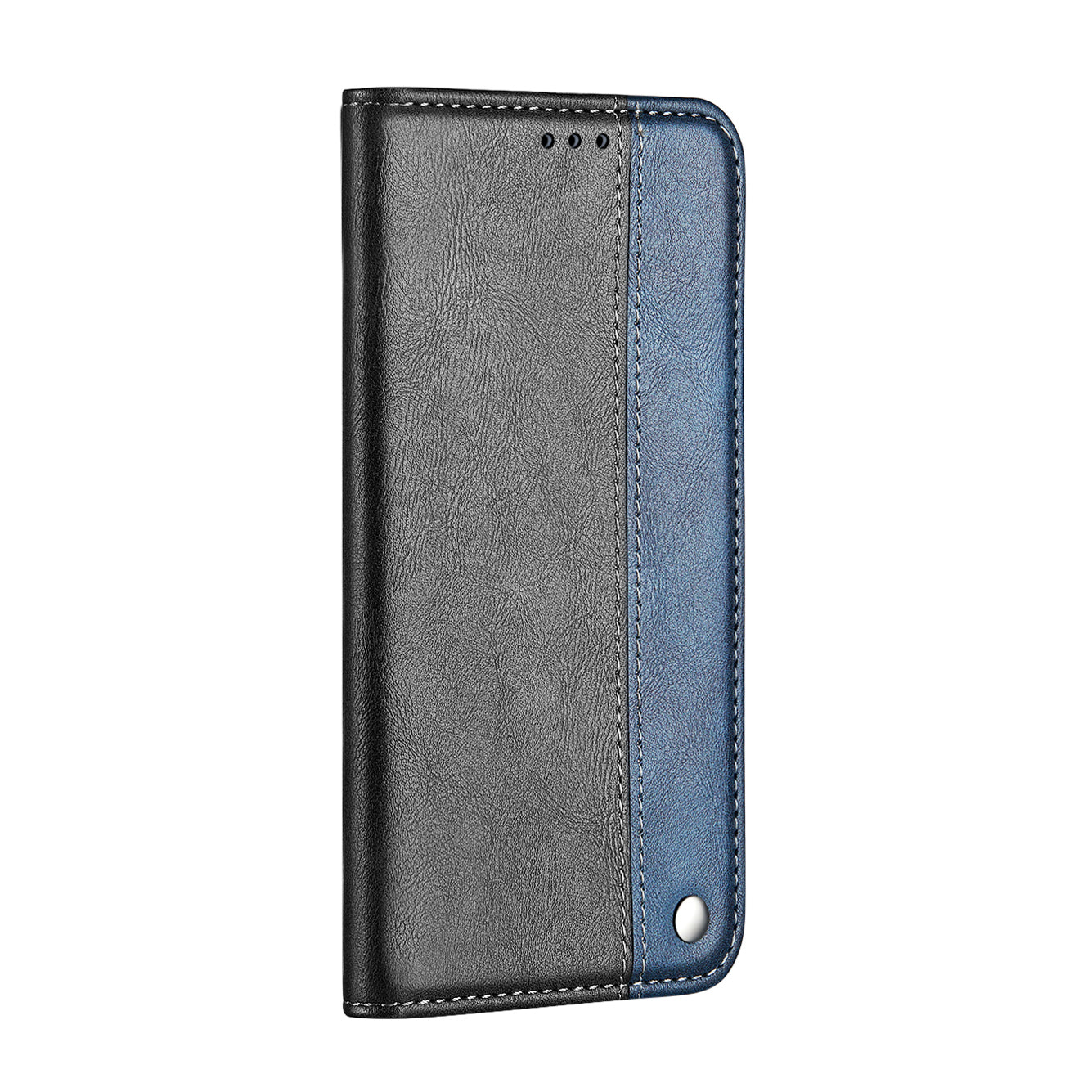 Auto-absorbed Business Splice Leather Stand Case with Card Slot Cover for Samsung Galaxy S20 Plus/S20 Plus 5G - Blue