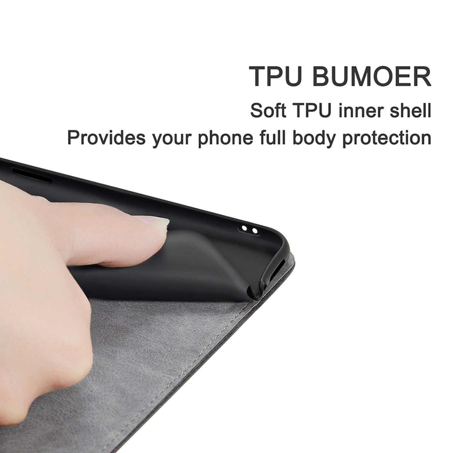 Auto-absorbed Business Splice Leather Stand Case with Card Slot Cover for Samsung Galaxy S20 Plus/S20 Plus 5G - Blue