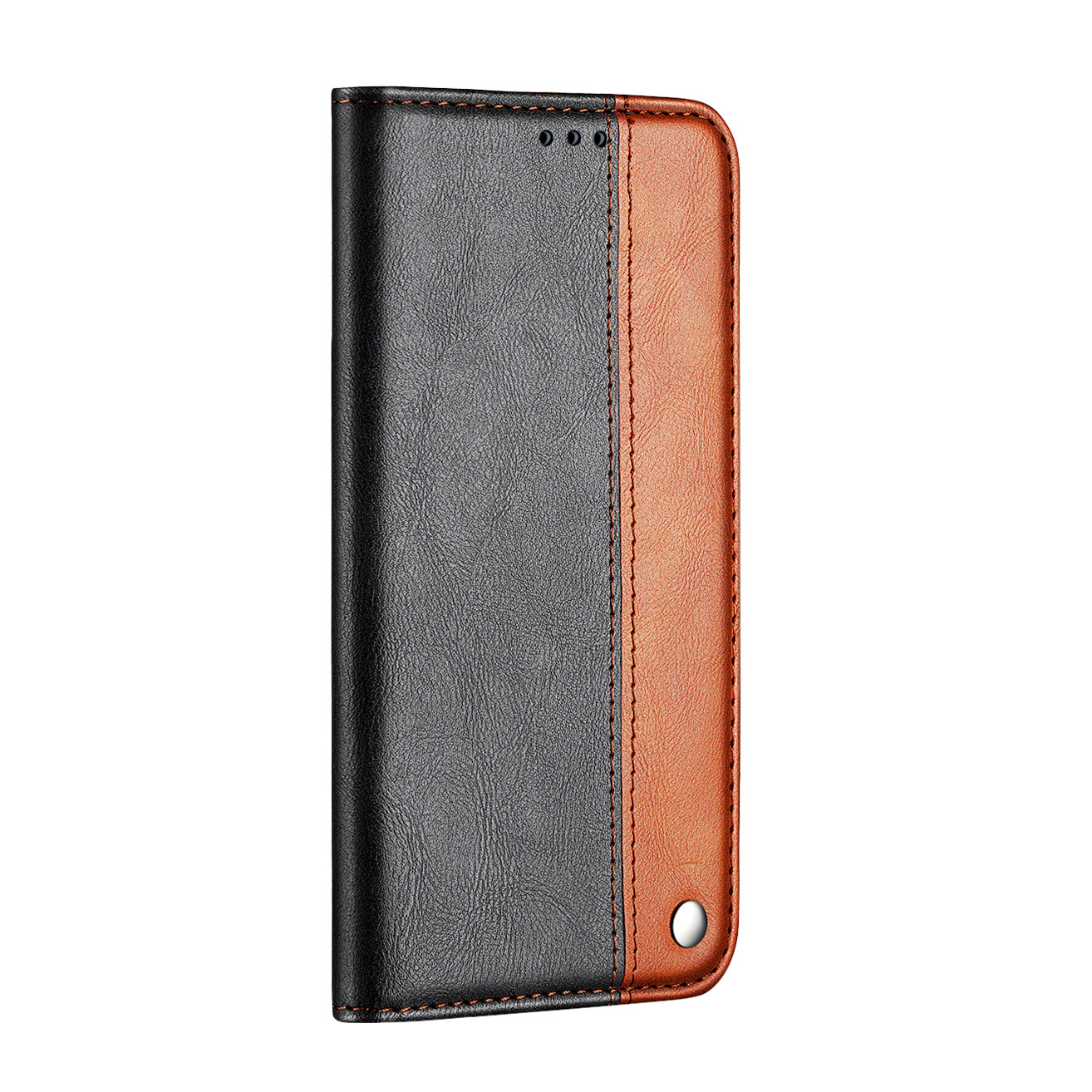 Auto-absorbed Business Splice Leather Stand Case with Card Slot Cover for Samsung Galaxy S20 Plus/S20 Plus 5G - Brown