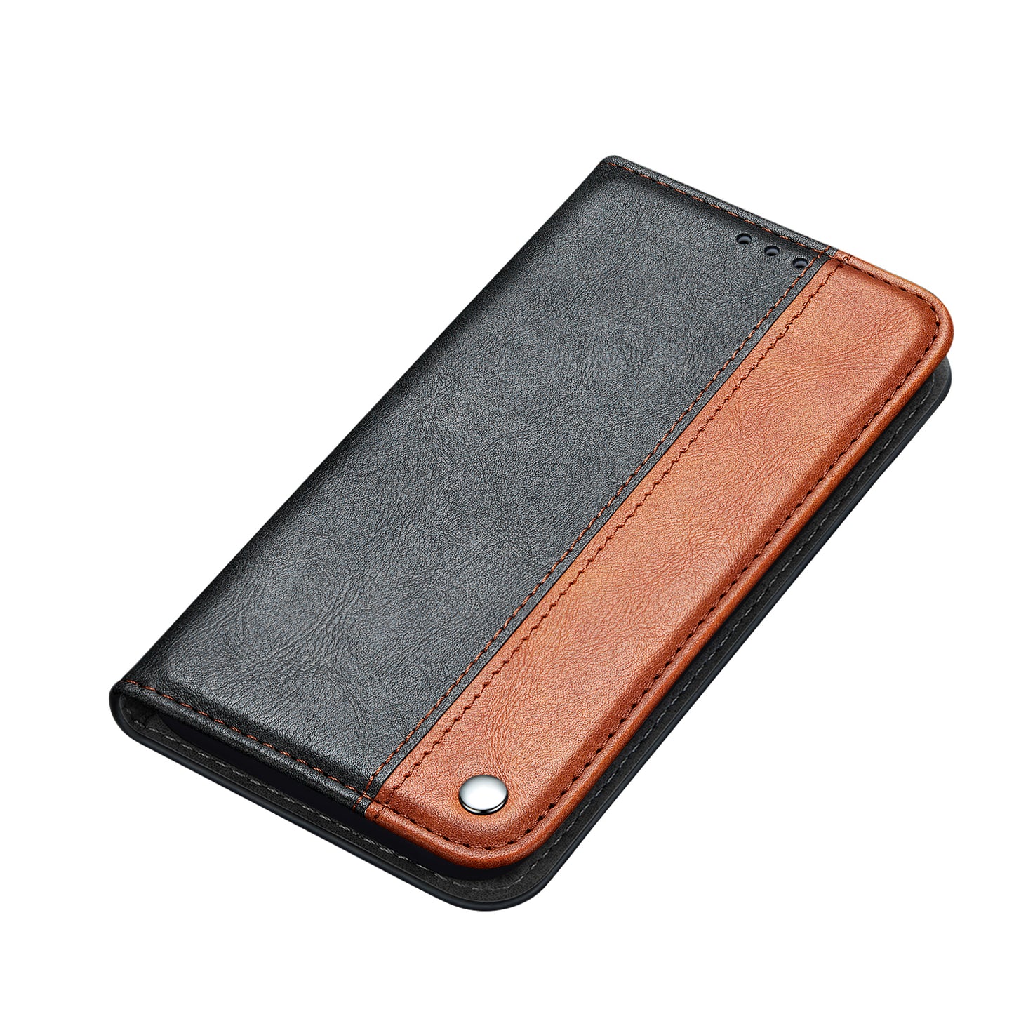 Auto-absorbed Business Splice Leather Stand Case with Card Slot Cover for Samsung Galaxy S20 Plus/S20 Plus 5G - Brown