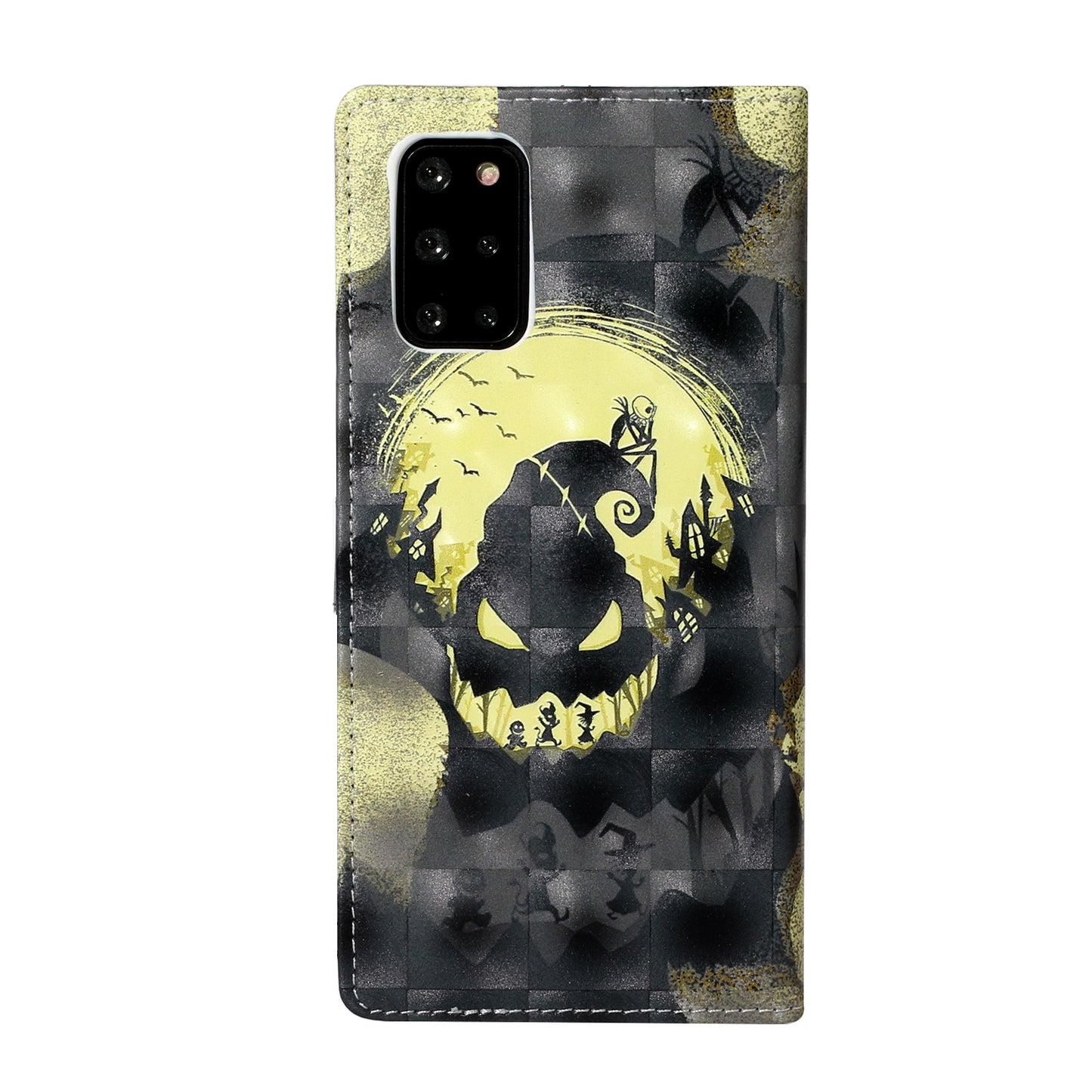 Pattern Printing Light Spot Decor Leather Case Stand Wallet Phone Cover for Samsung Galaxy S20 Plus / S20 Plus 5G - Weird Pattern