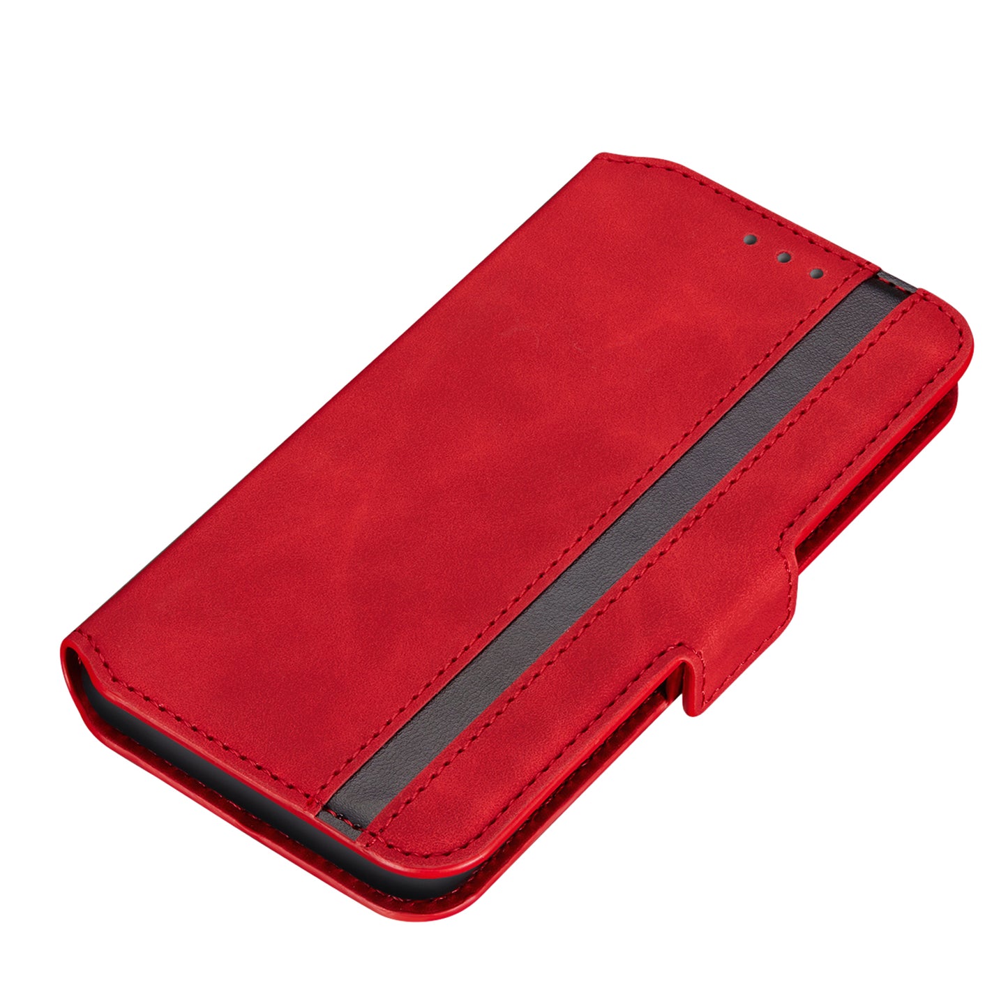 Splicing Matte Retro Style Leather Case with Card Slots for Samsung Galaxy S20 Plus/S20 Plus 5G - Red