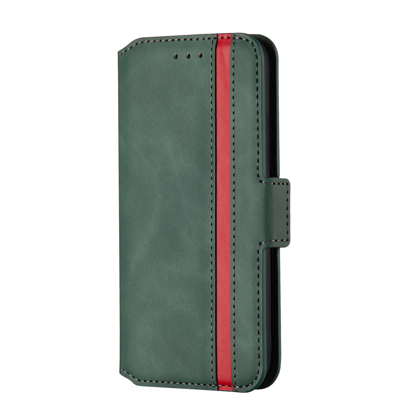 Splicing Matte Retro Style Leather Case with Card Slots for Samsung Galaxy S20 Plus/S20 Plus 5G - Green