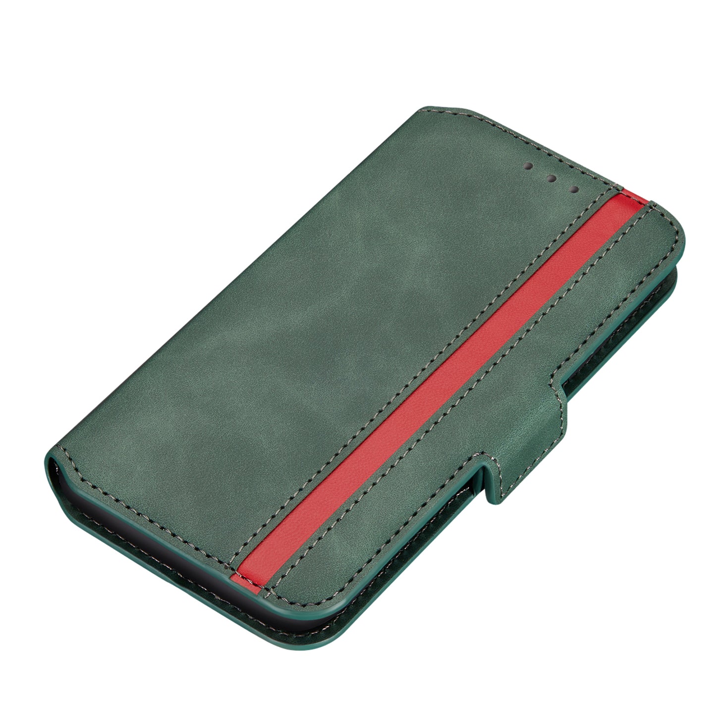 Splicing Matte Retro Style Leather Case with Card Slots for Samsung Galaxy S20 Plus/S20 Plus 5G - Green