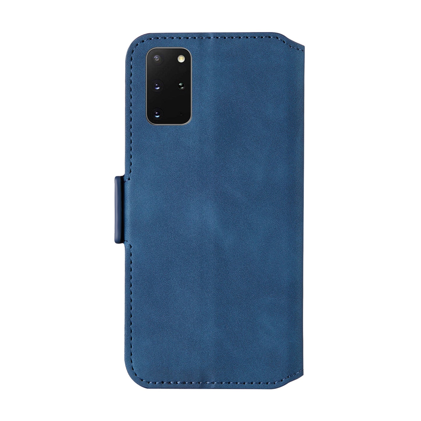 Splicing Matte Retro Style Leather Case with Card Slots for Samsung Galaxy S20 Plus/S20 Plus 5G - Blue