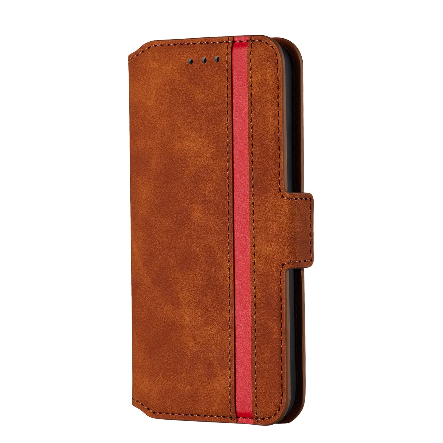 Splicing Matte Retro Style Leather Case with Card Slots for Samsung Galaxy S20 Plus/S20 Plus 5G - Brown