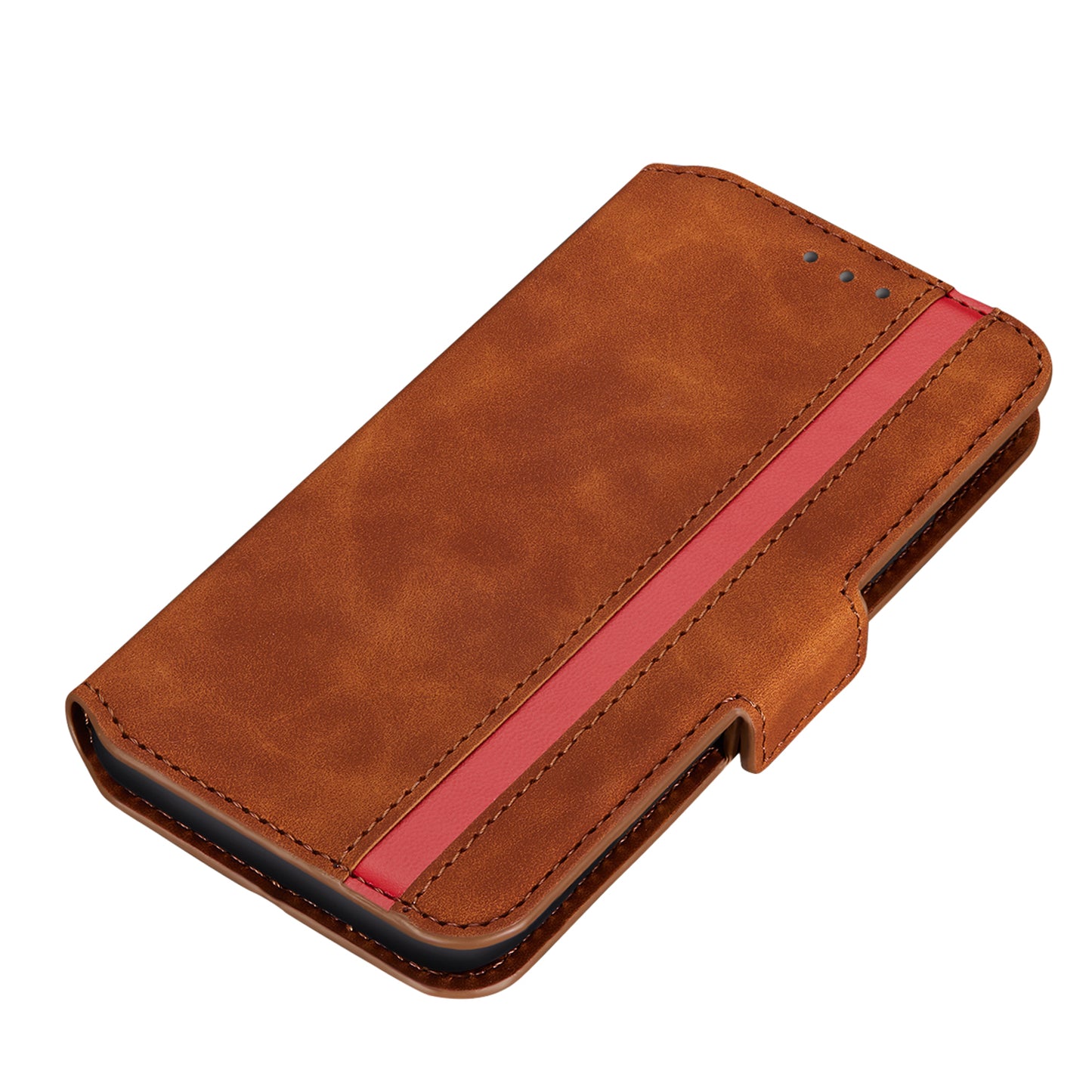 Splicing Matte Retro Style Leather Case with Card Slots for Samsung Galaxy S20 Plus/S20 Plus 5G - Brown