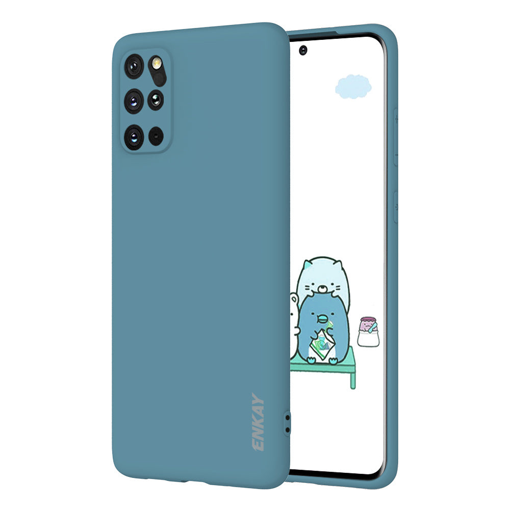 ENKAY Soft TPU Phone Case with Full Covering Curved PET Screen Protector for Samsung Galaxy S20 Plus/S20 Plus 5G - Blue