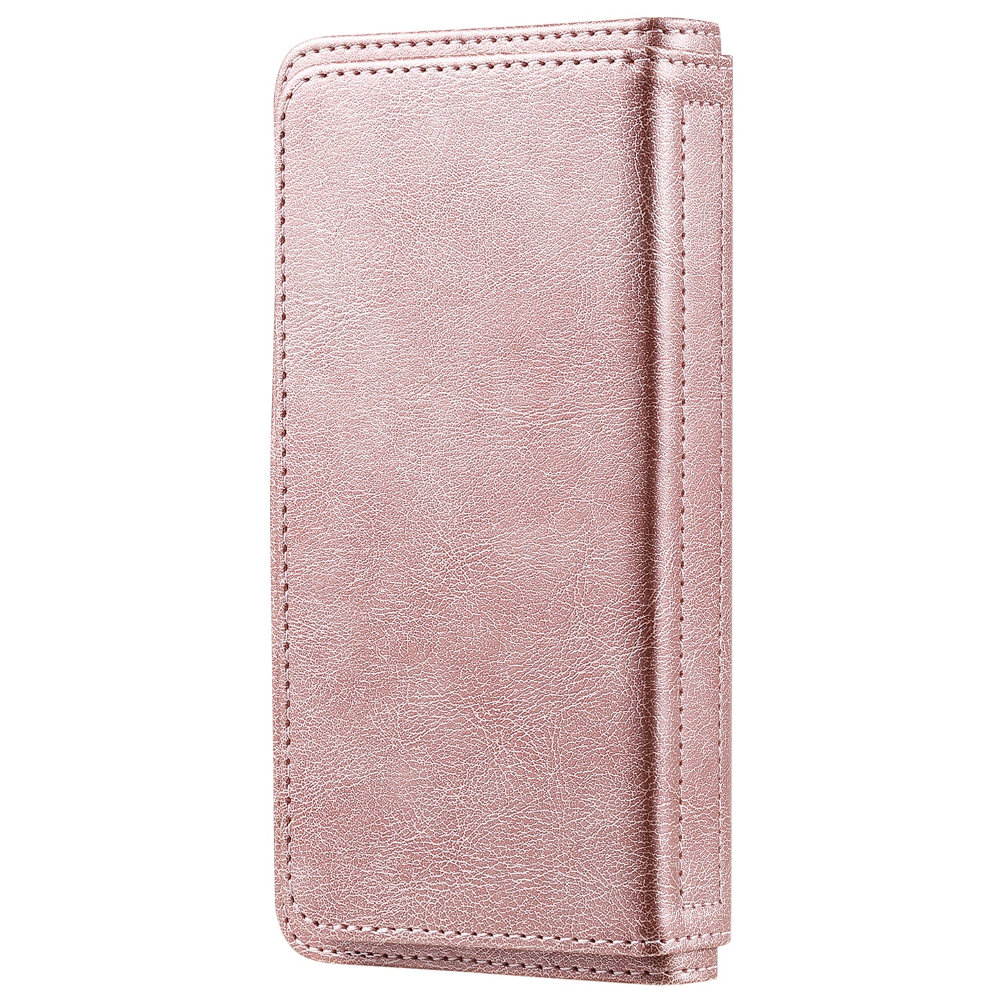 KT Multi-functional Series-1 10 Card Slots Wallet TPU+PU Leather Case with Stand for Samsung Galaxy S20 4G/S20 5G - Rose Gold