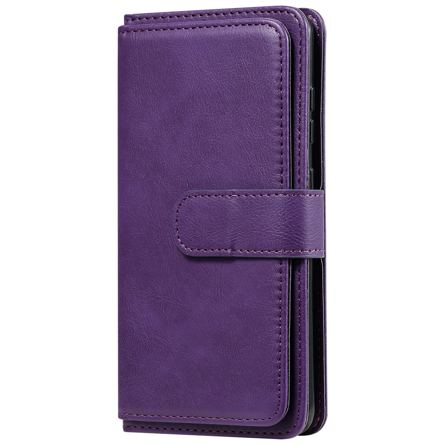 KT Multi-functional Series-1 10 Card Slots Wallet TPU+PU Leather Case with Stand for Samsung Galaxy S20 4G/S20 5G - Purple