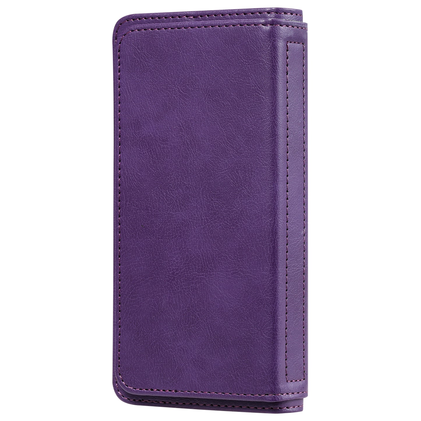KT Multi-functional Series-1 10 Card Slots Wallet TPU+PU Leather Case with Stand for Samsung Galaxy S20 4G/S20 5G - Purple