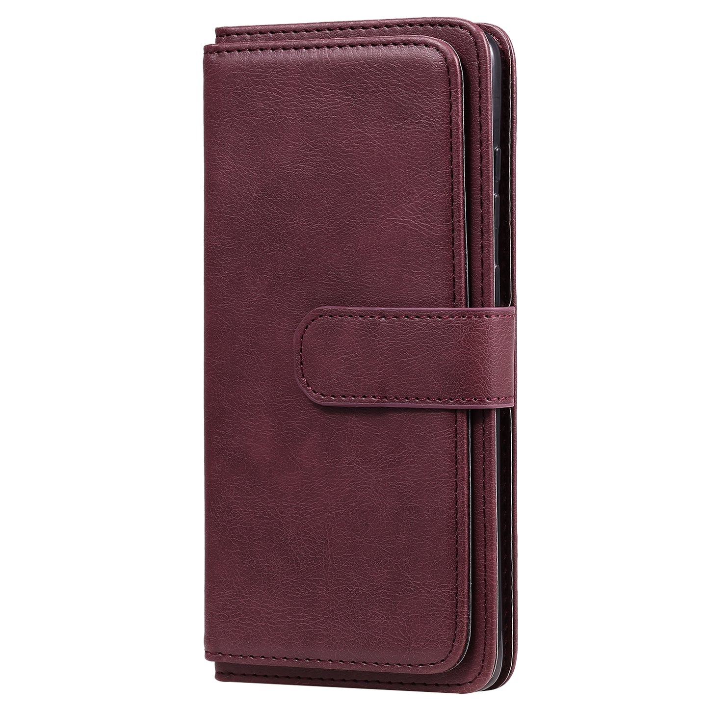 For Samsung Galaxy S20 Plus/S20 Plus 5G KT Multi-functional Series-1 10 Card Slots Wallet TPU+PU Leather Cover with Stand - Wine Red