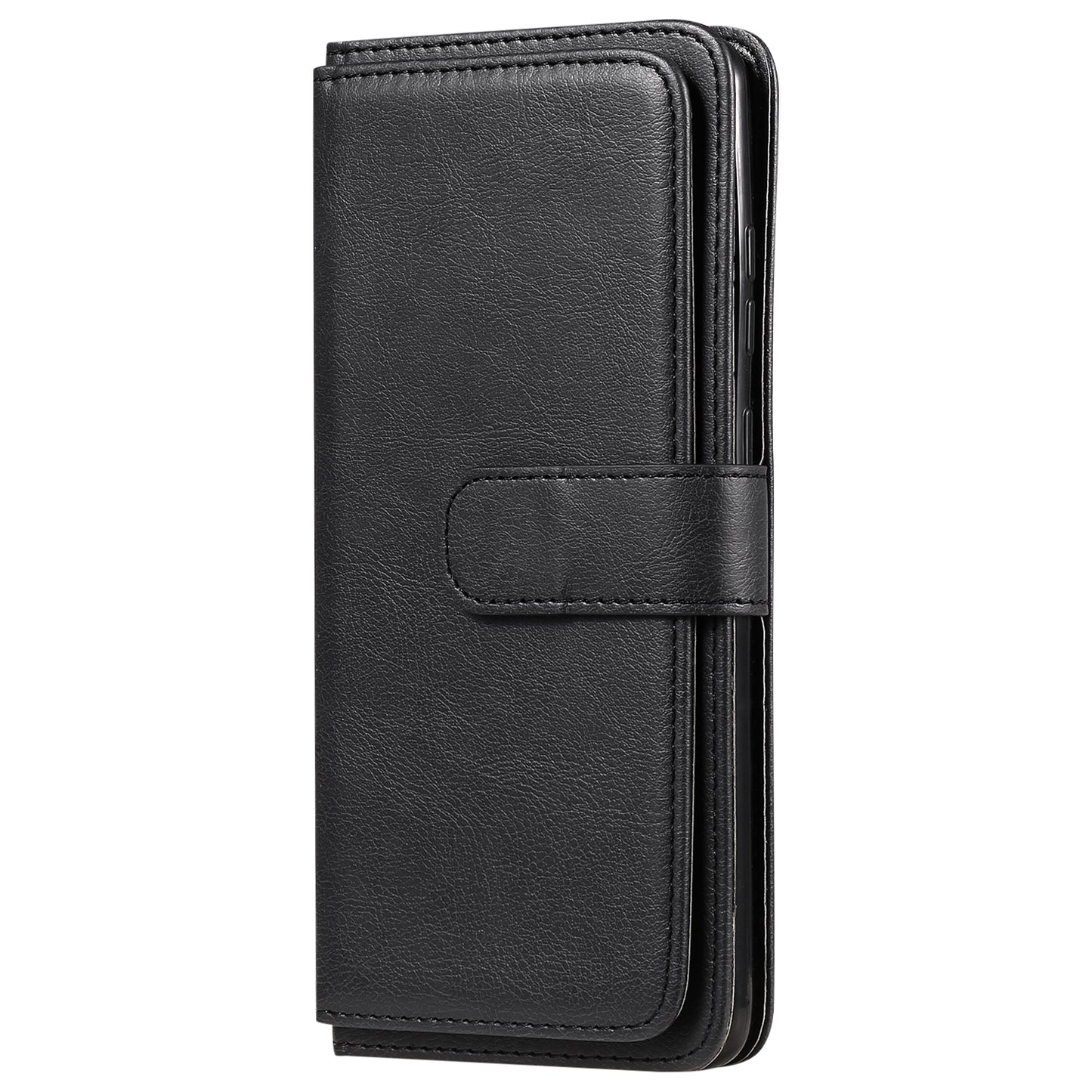 KT Multi-functional Series-1 10 Card Slots Wallet TPU+PU Leather Shell with Stand for Samsung Galaxy S20 Ultra - Black