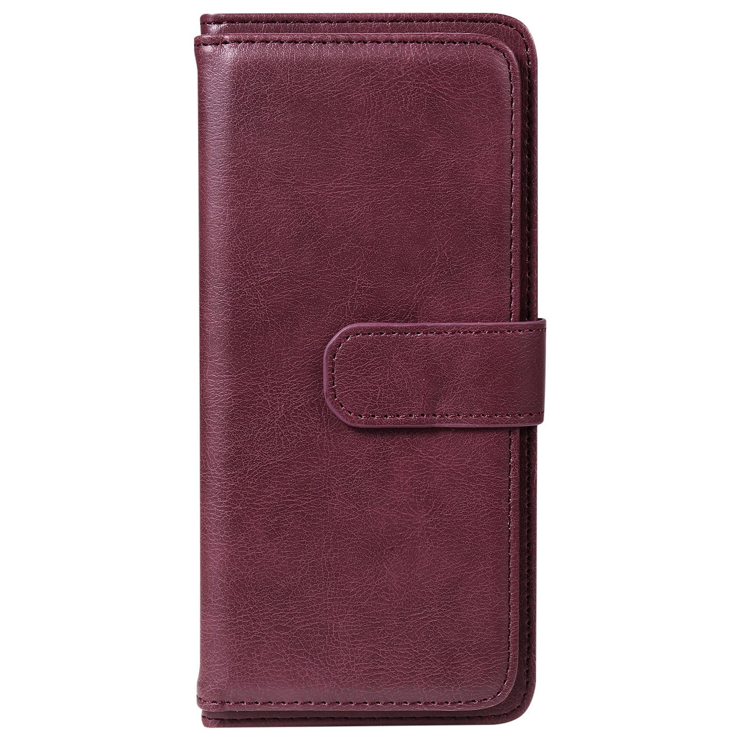 KT Multi-functional Series-1 10 Card Slots Wallet TPU+PU Leather Shell with Stand for Samsung Galaxy S20 Ultra - Wine Red