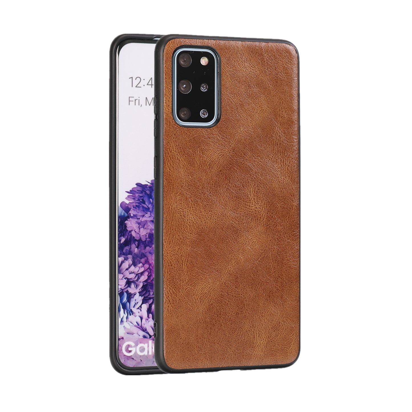 Crazy Horse Texture PU Leather Coated TPU Case for Samsung Galaxy S20 Plus / S20 Plus 5G - Brown